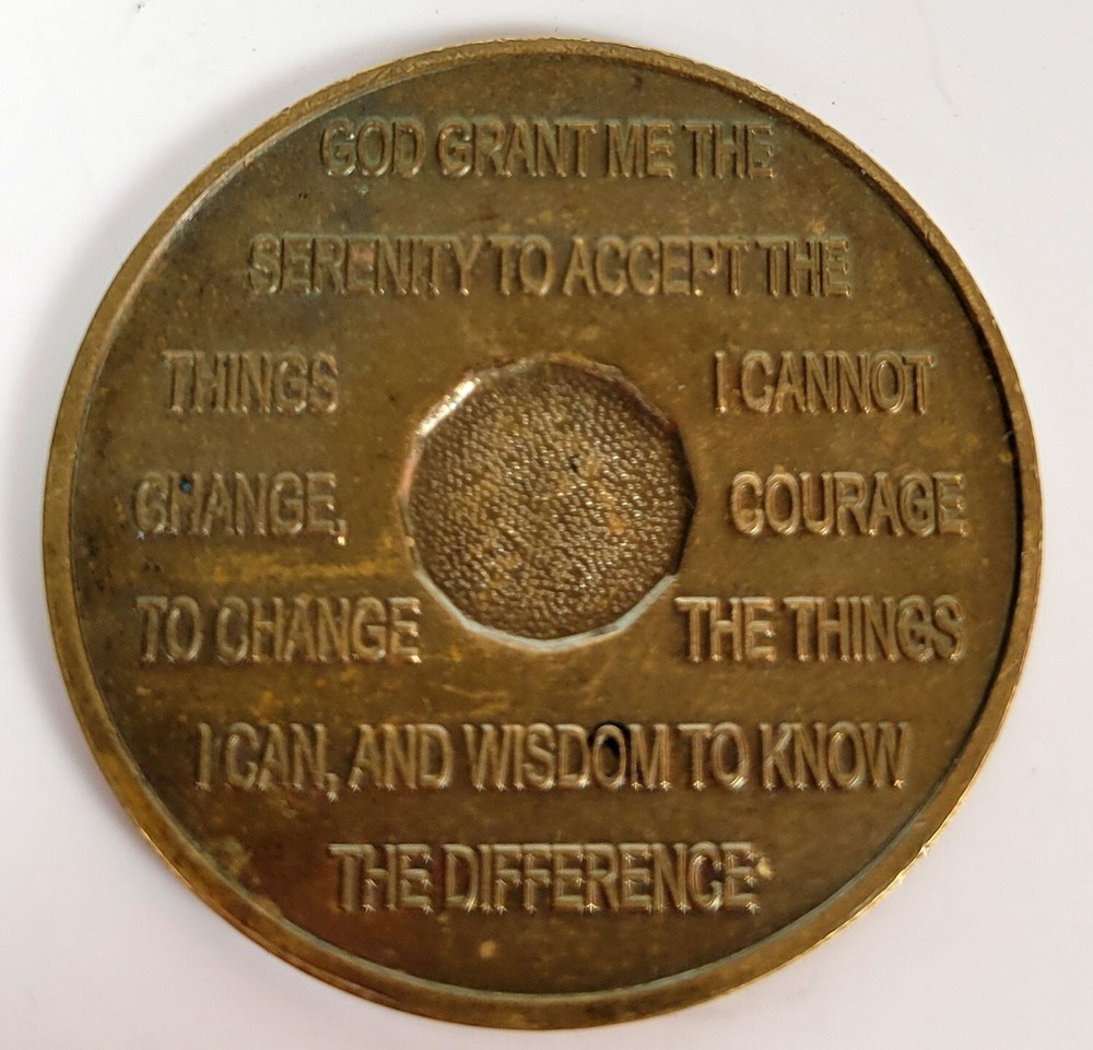 Alcoholics Anonymous 2 Two Years Bronze Medallion Coin Token