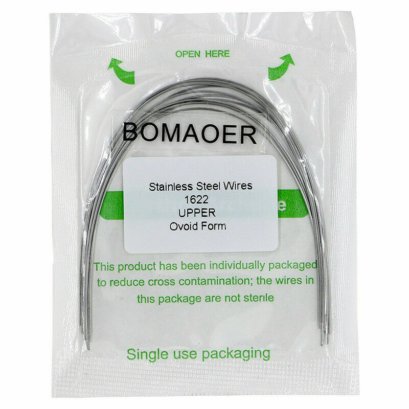 2Pack Orthodontic Dental Stainless Steel Arch Wire Rectangular Ovoid All sizes
