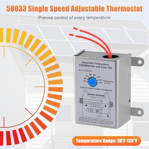 2 Pack 10-Amp Adjustable Programmable Thermostat with Firestat - 2 Pack 58033