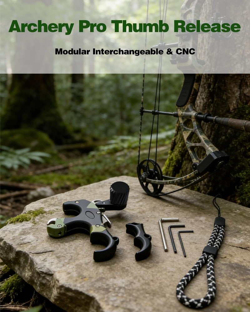 NOVASPARK Thumb Bow Release Aid for Compound Bow– 4 & 3 Finger Bow Release | ...