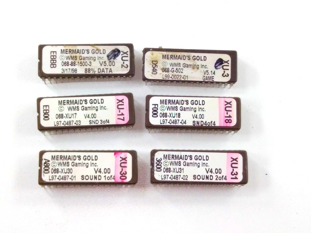 WMS. "Mermais's Gold" Chip Set.....Tested!