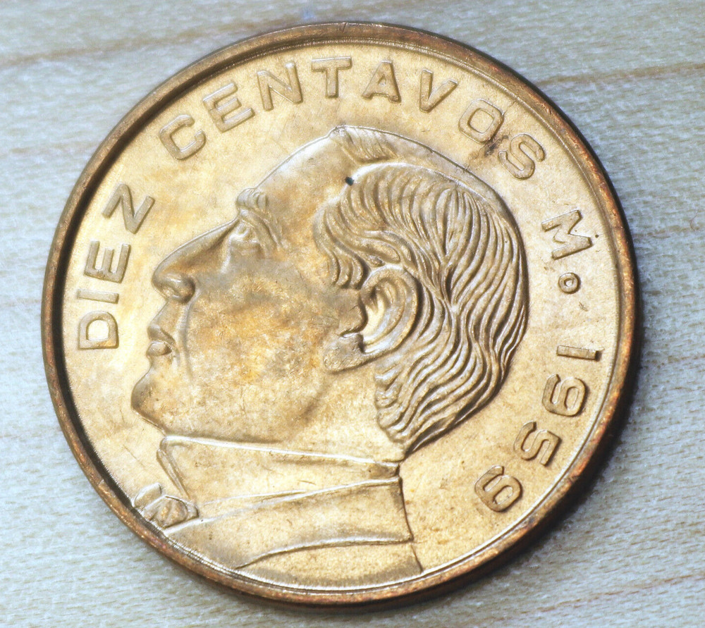 1959 Mexico 10 Centavos Unc.