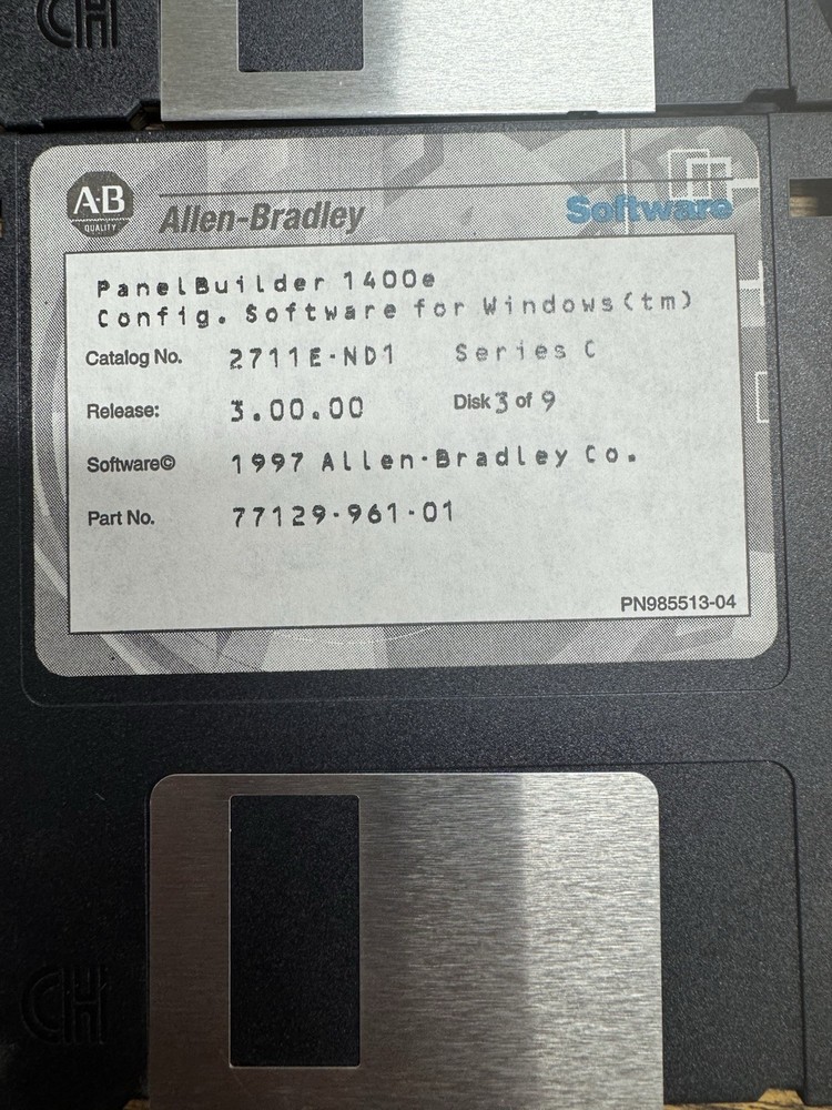 Allen Bradley Software Floppy Disk Lot