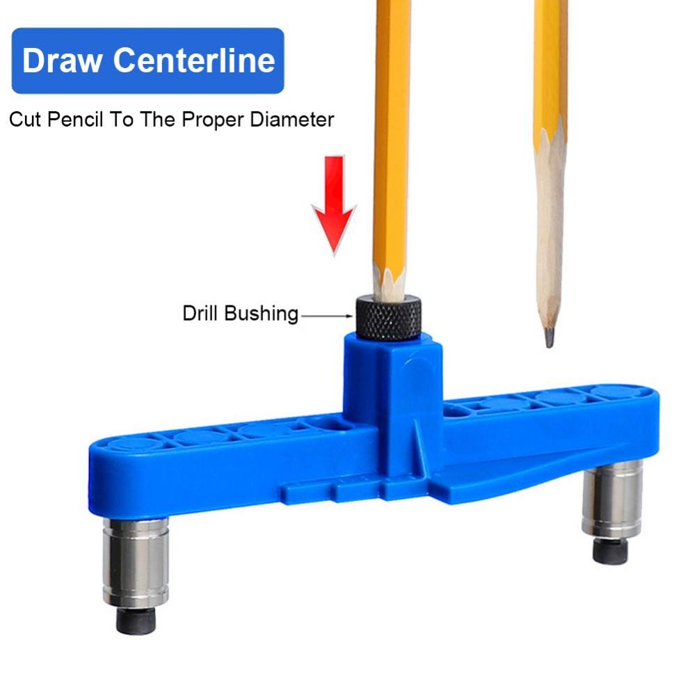 Dowel Jig Kit Self Centering Drill Guide Center Scriber Line Doweling Hole Tools