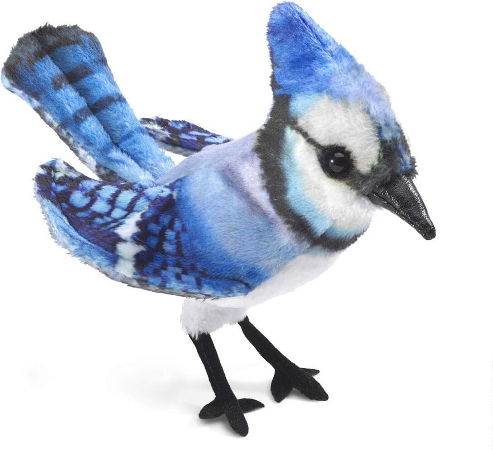 Mini Blue Jay Finger Puppet 6 inches