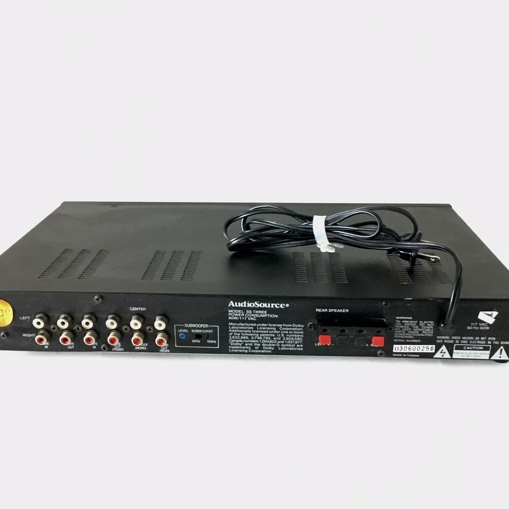 AudioSource SS Three Dolby Surround Sound Processor - Untested