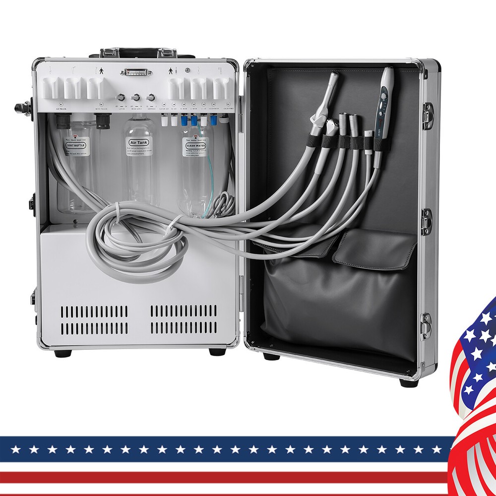 Dental Chair Unit PU Leather Computer &Stool / Dental Unit System Air Compressor