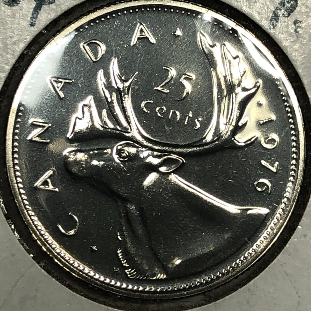 1976  Canada Proof Like Twenty Five Cent Foreign Coin #1924