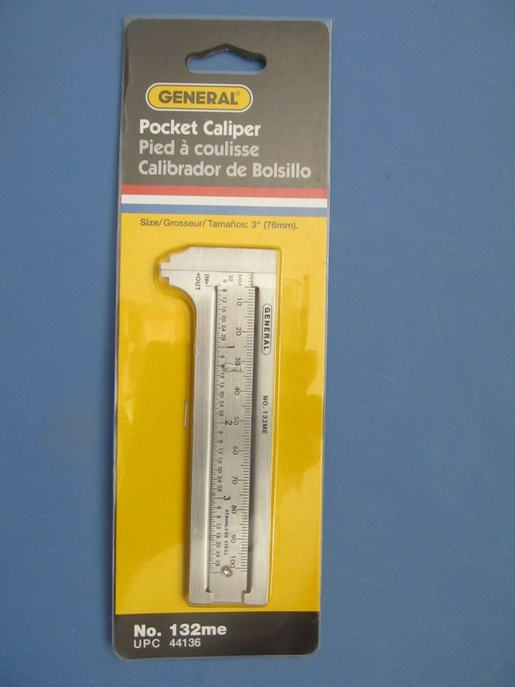 General Tools Pocket Calipers #132ME 3" NEW