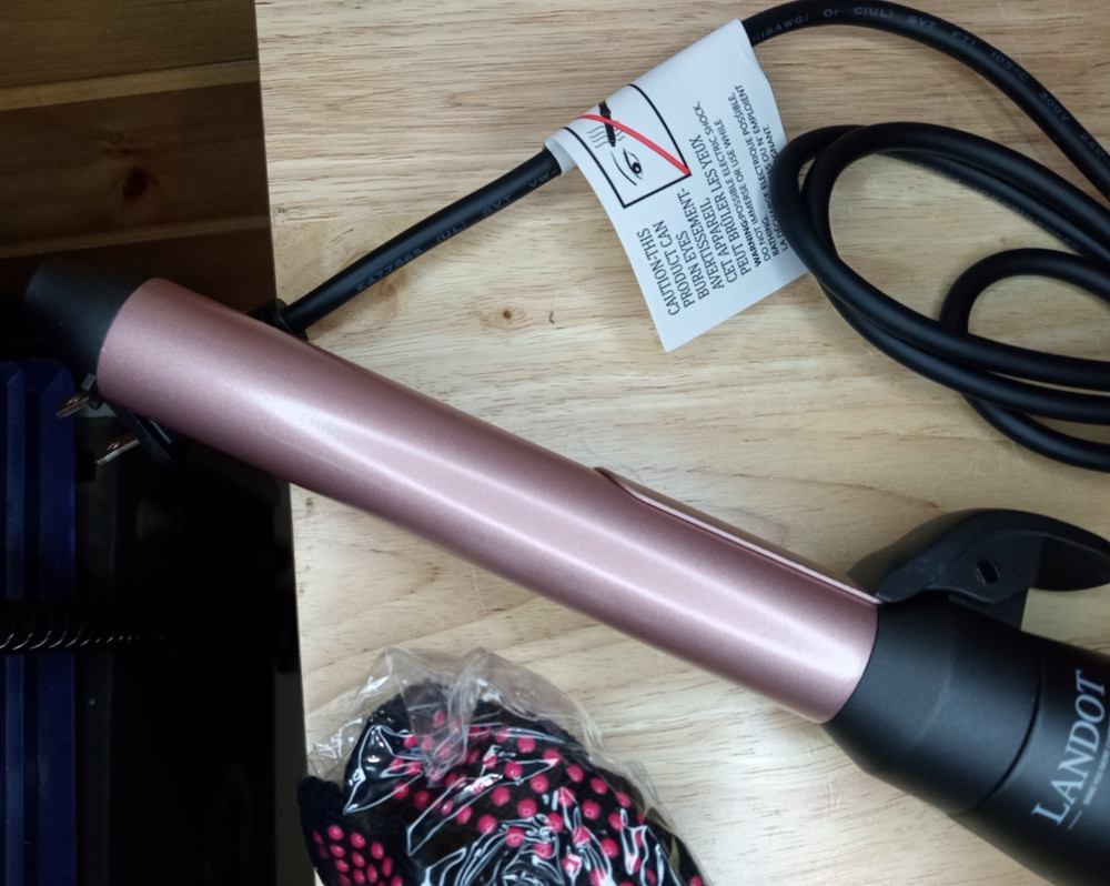 Landot Digital Curling Iron Wand Display Temperature Tested Working Open Box