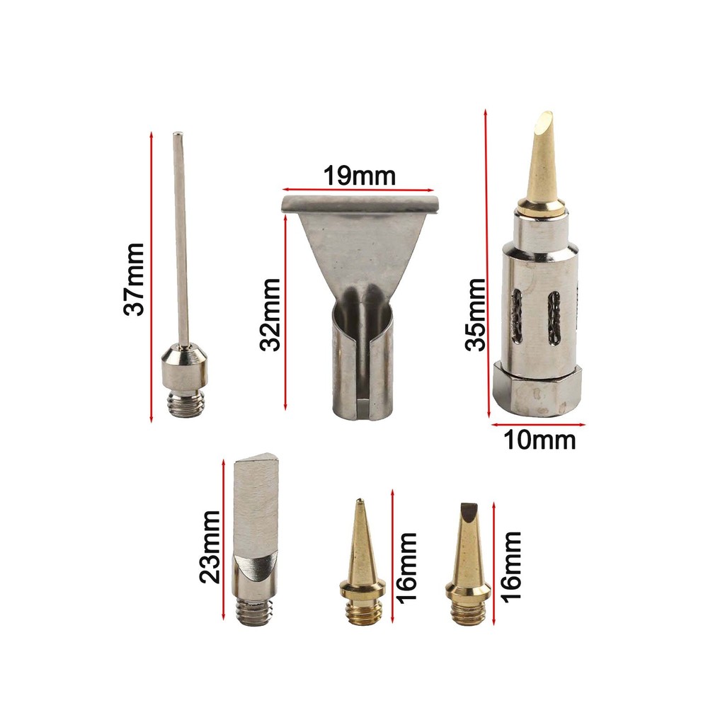 Portable 6PCS Metal Soldering Iron Tips for Efficient Welding Projects