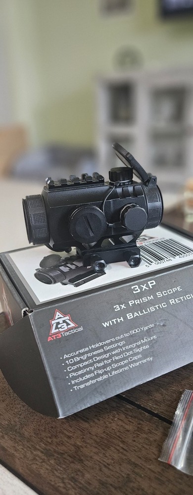 AT3 Tactical 3xP Prism Scope - 3x Magnification with BDC Reticle