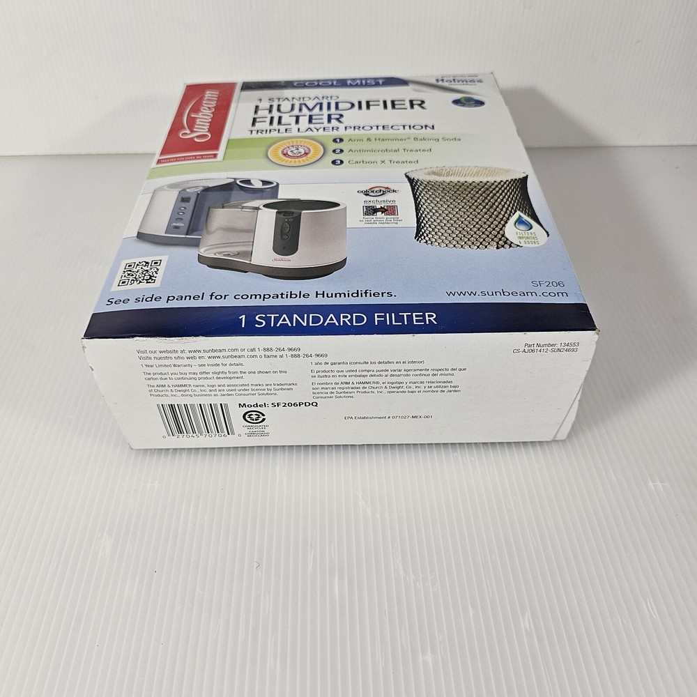 New Sunbeam Cool Mist Humidifier Filter FILTER ONLY