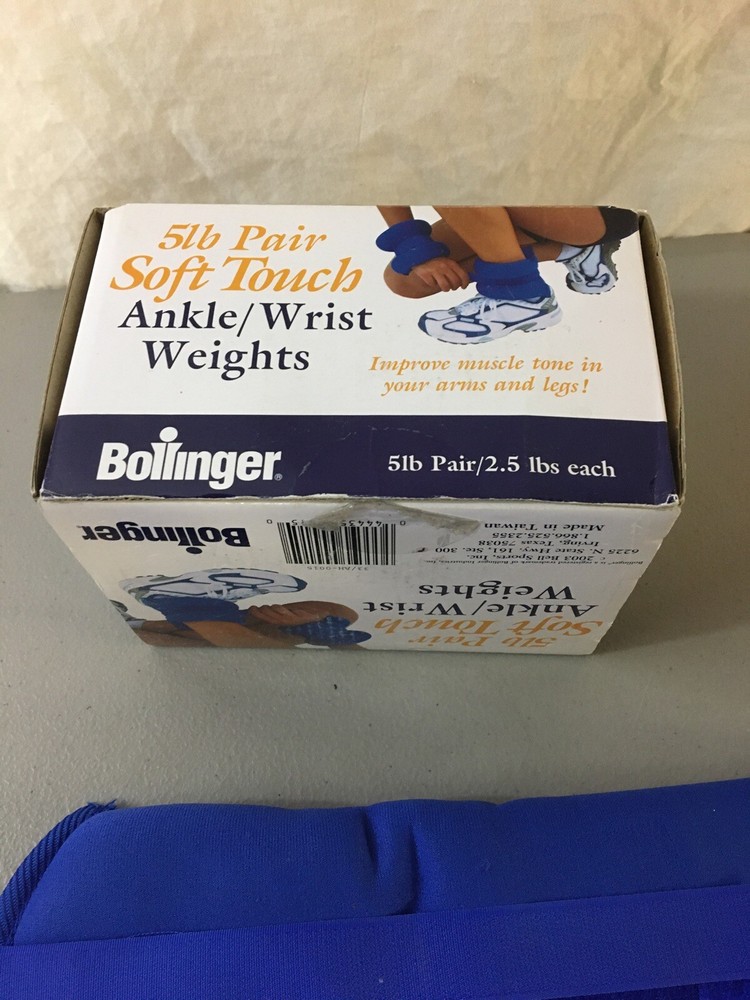 Bollinger SOFT TOUCH Adjustable Ankle/Wrist Weights 5lb Pair 2.5 Home Workout