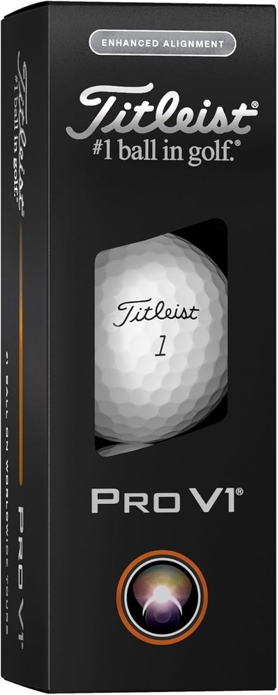 Titleist 2025 Pro V1 Enhanced Alignment Golf Balls One Dozen