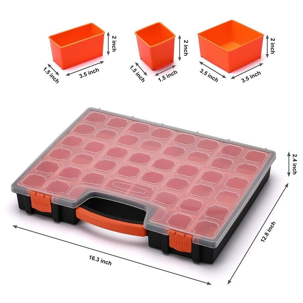 Multi-Purpose Toolbox Professional Organizer w 22 Bin Compartments Box Organizer