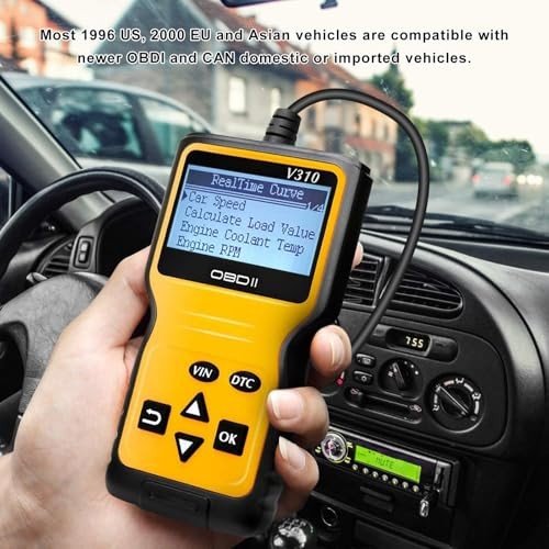 Car OBD2 Scanner Code Reader, Vehicle Engine Fault Scanner for Check Yellow