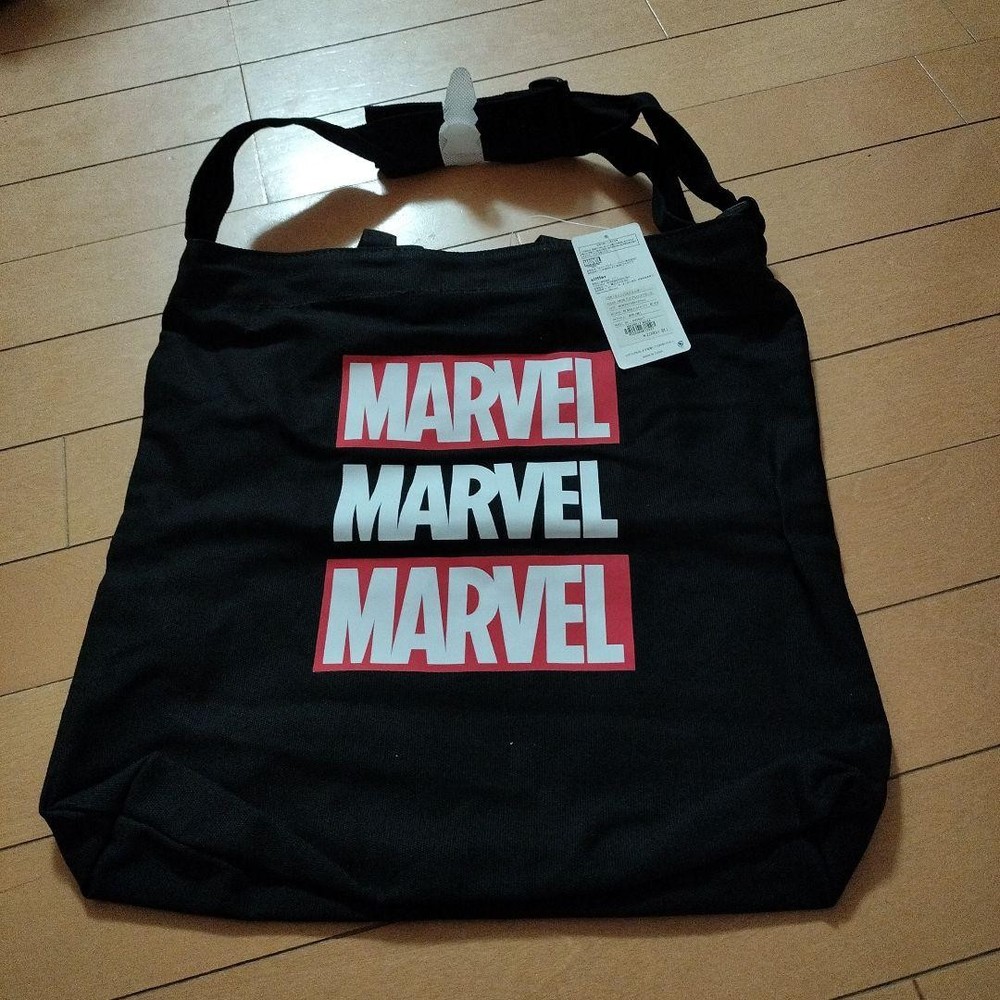 MARVEL tote bag black canvas