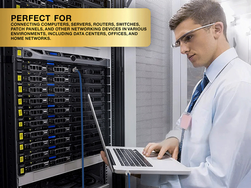 3ft Cat6 UTP Non-Booted Ethernet Network Patch Cable 24AWG Bare Copper, Blue