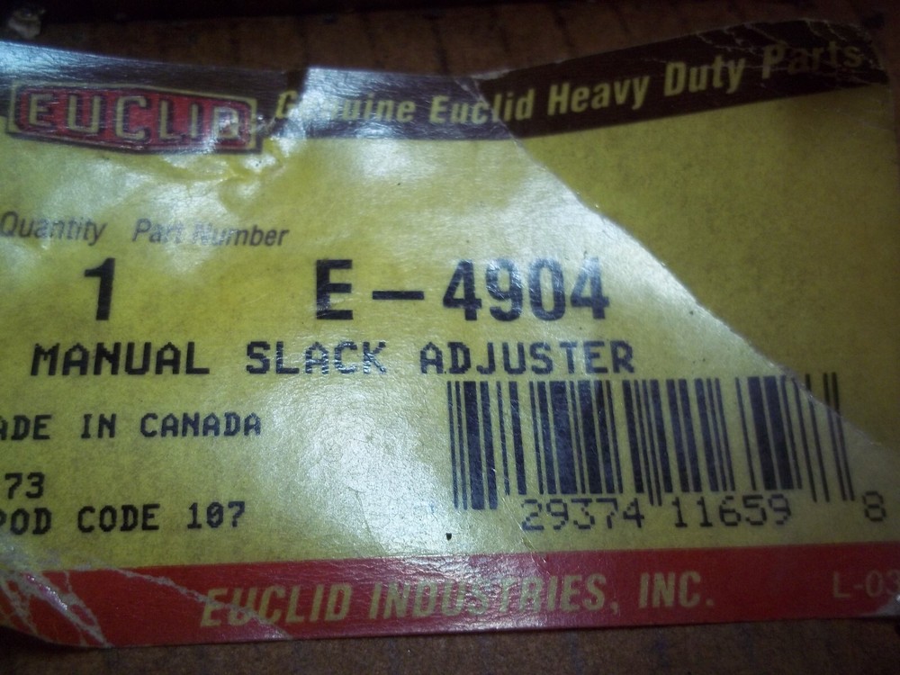EUCLID  HALDEX  SLACK ADJUSTER  PART NUMBER  E-4904