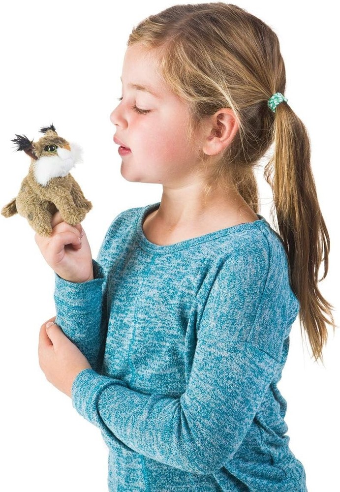 Mini Bobcat Finger Puppet 4.5 inches