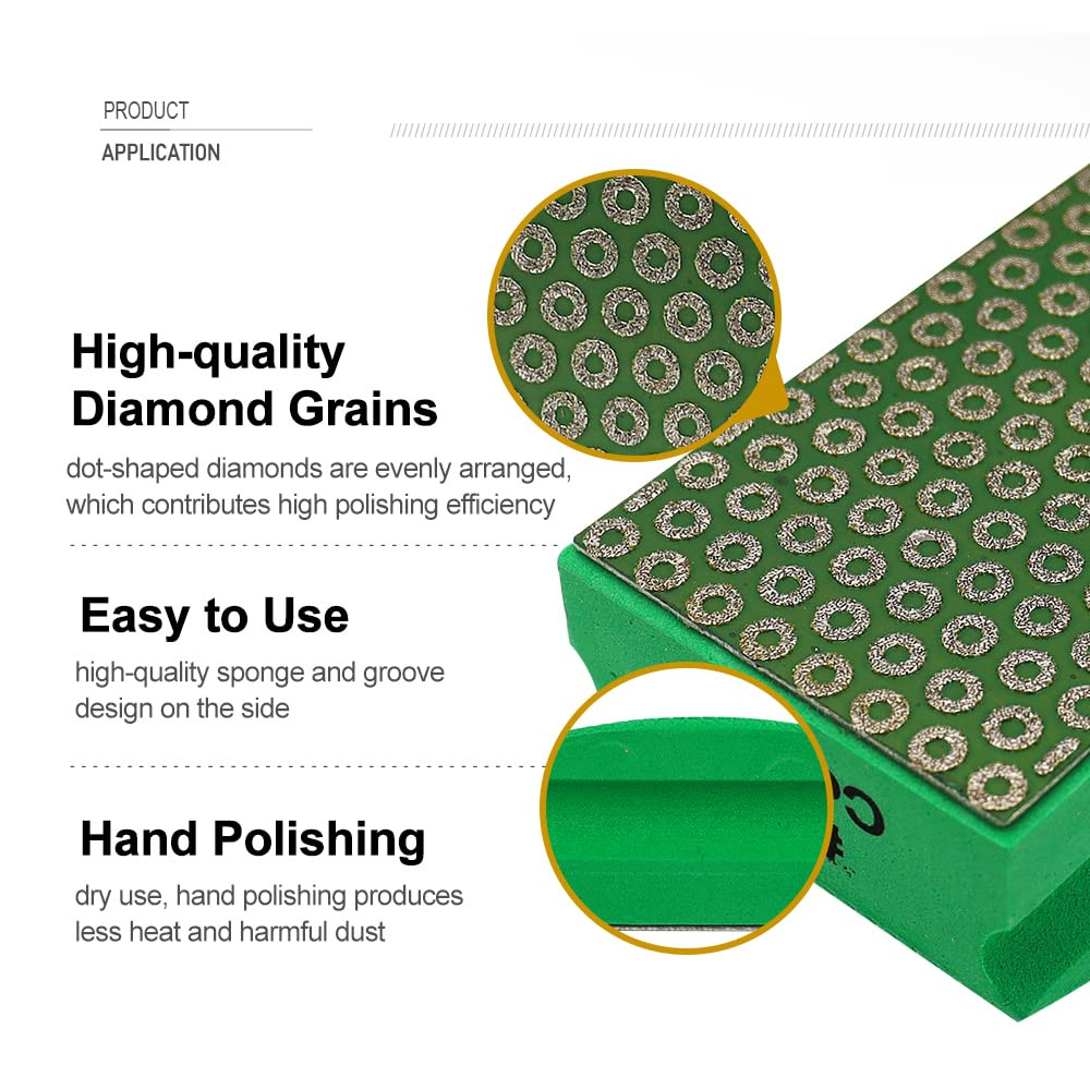 Diamond Polishing Pads Set for Granite, Marble & Ceramic - 6 Pcs