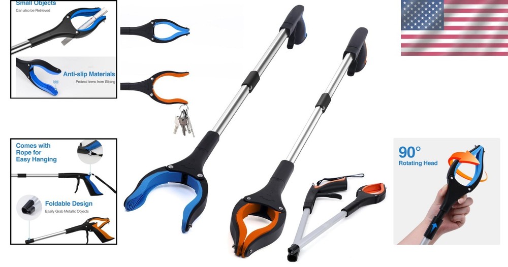 2-Pack 32" Grabber Tool with Rotating Jaw