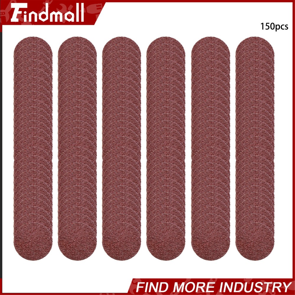 Findmall 150 Pieces 2 Inch Medium Sanding Discs 36 Grit Roll Lock Discs