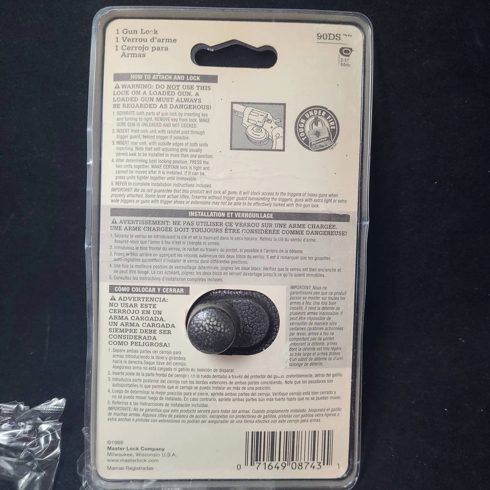 Ruger Firearm Cable Locks, Master Lock Gun/Pistol Trigger Lock, Master Lock