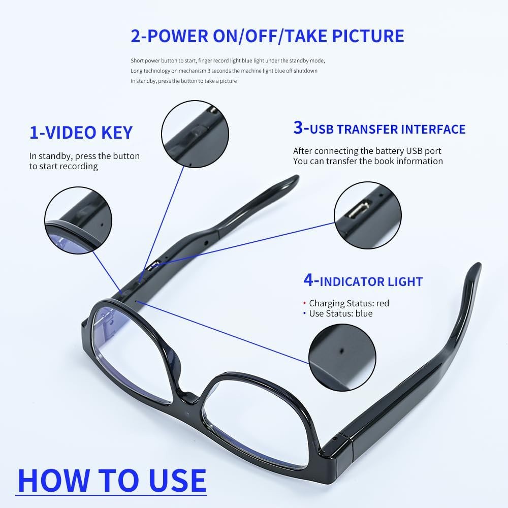Camera Glasses 1080P HD