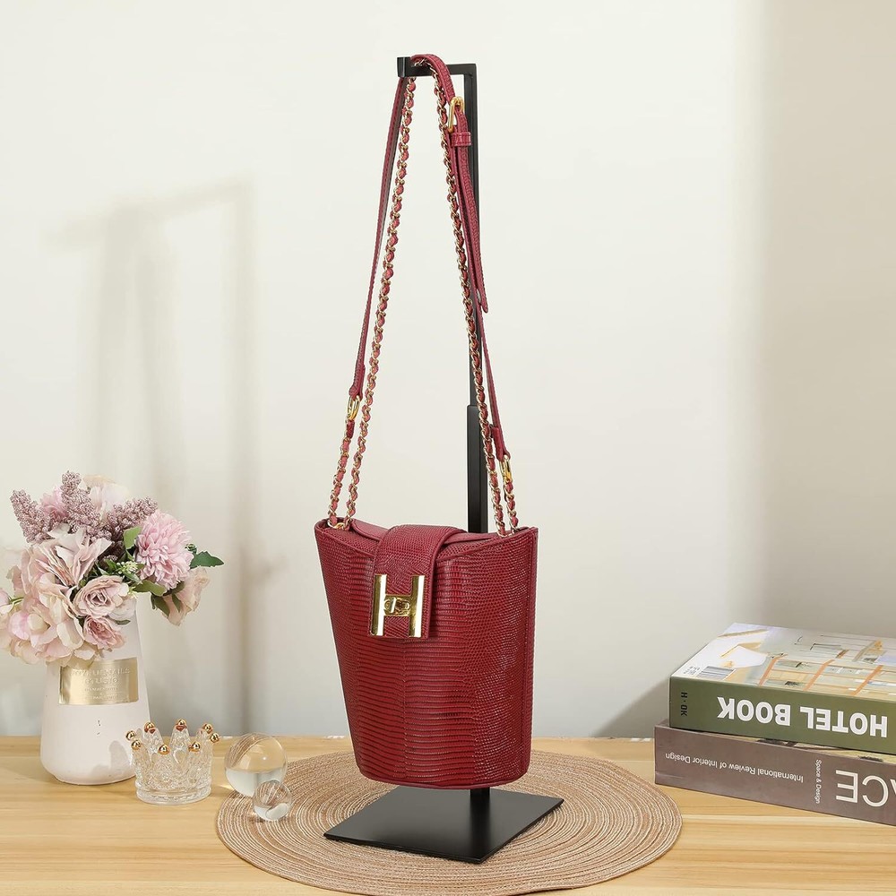 K KAIDIYIN Handbag Display Stand - 2 Pack Solid Black Bag Rack