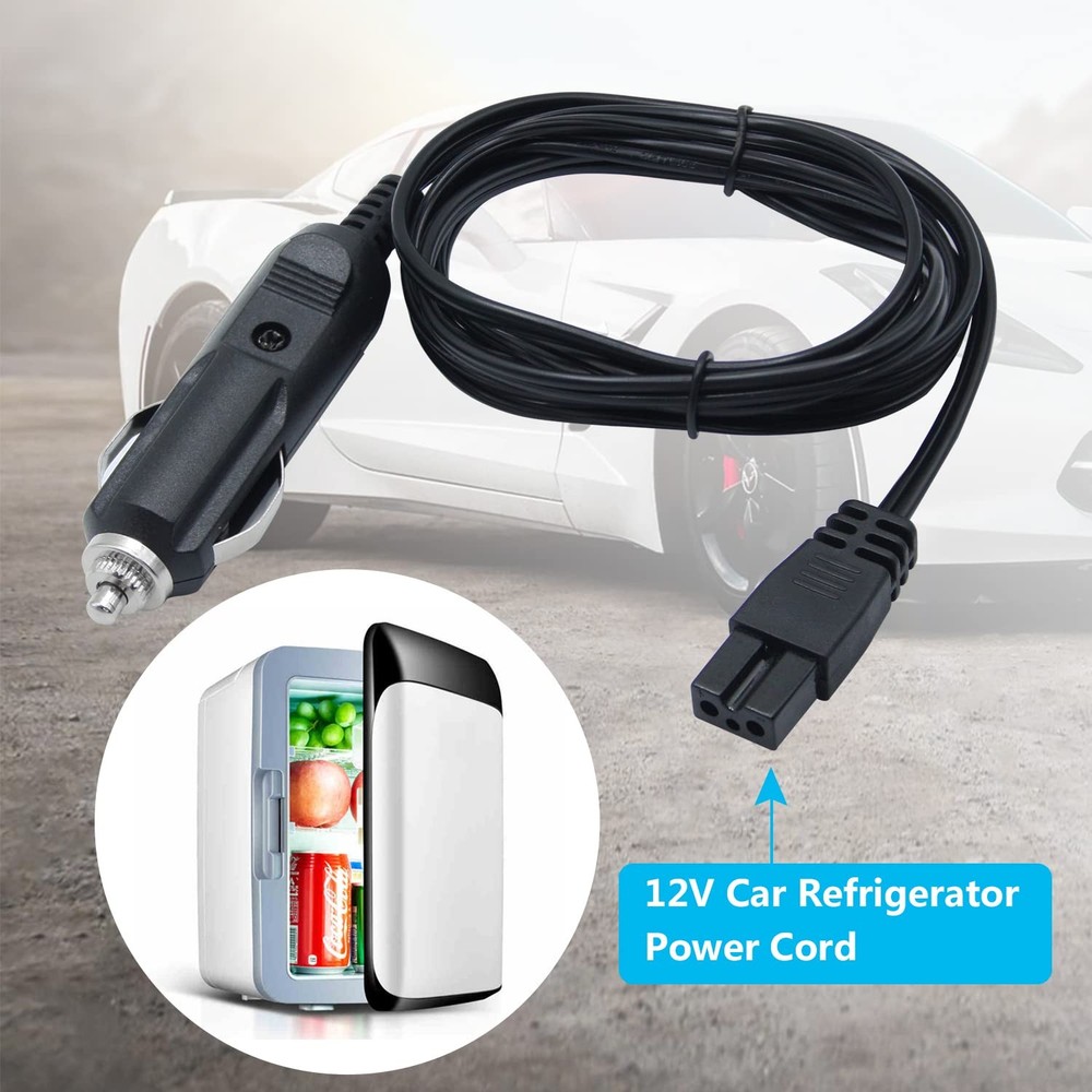 12V Car Cooler Plug Power Cable,Mini Fridge Cool Replacement Power Extension ...