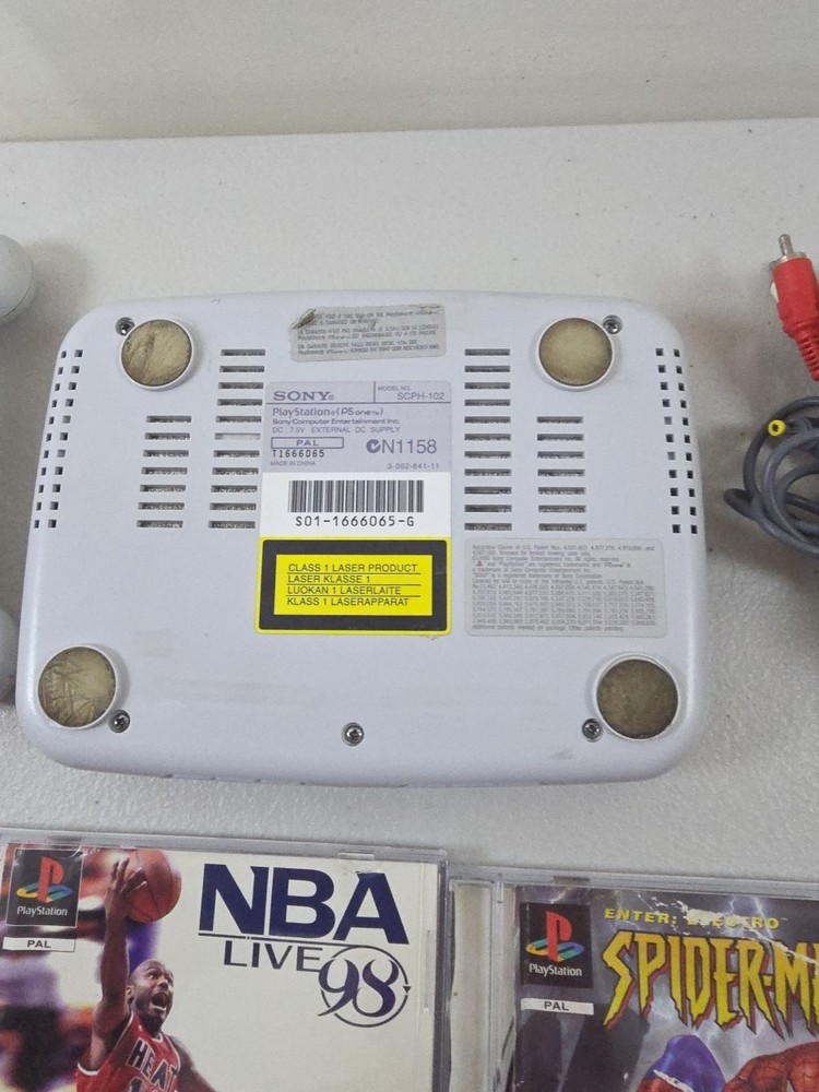 Sony Playstation PS One Bundle 2xgame 1xcontroller Power Cable Tested Working