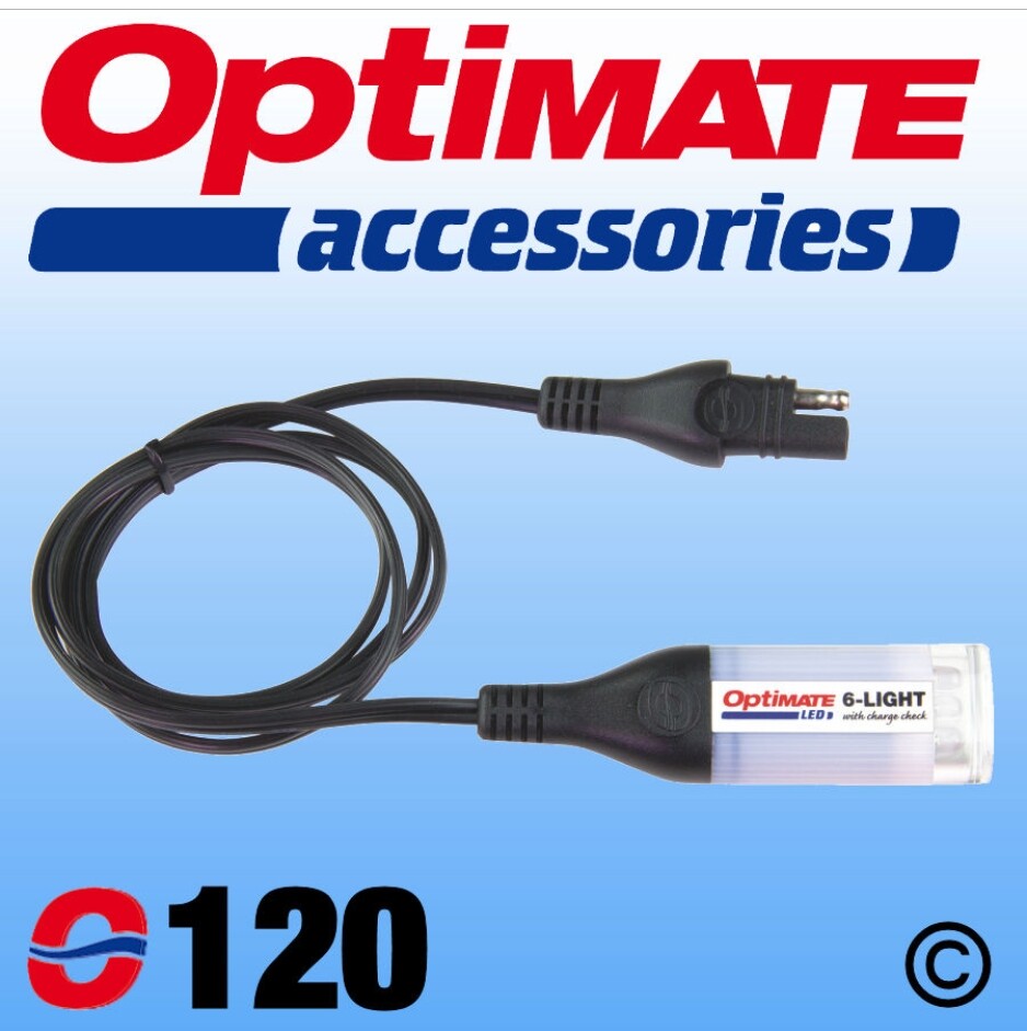 Genuine Optimate 6-Light Flashlight + Battery Check with SAE Connection (120)