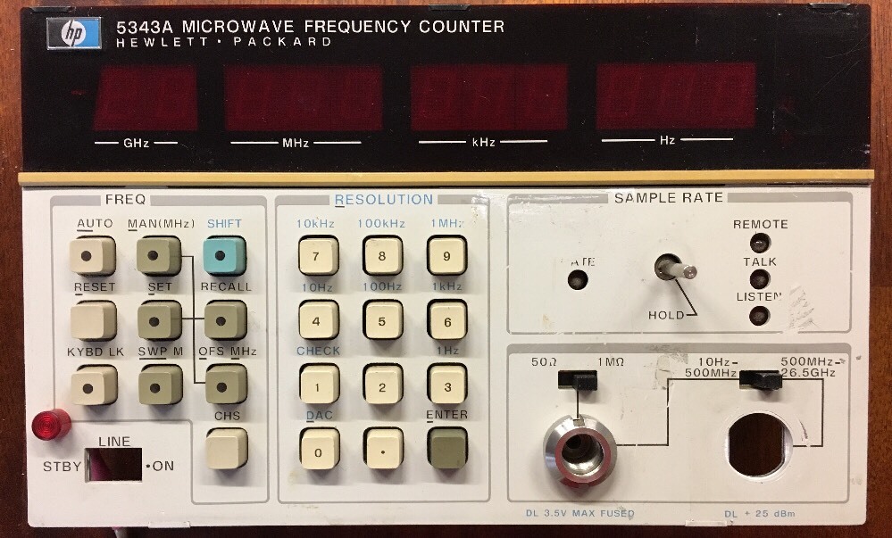 HP 5343A Microwave Frequency Counter (Back Panel)