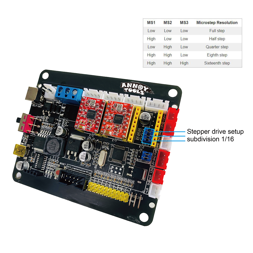 32bits GRBL Controller 3 Axis Control Board Stepper Motor Drive for CNC Engraver