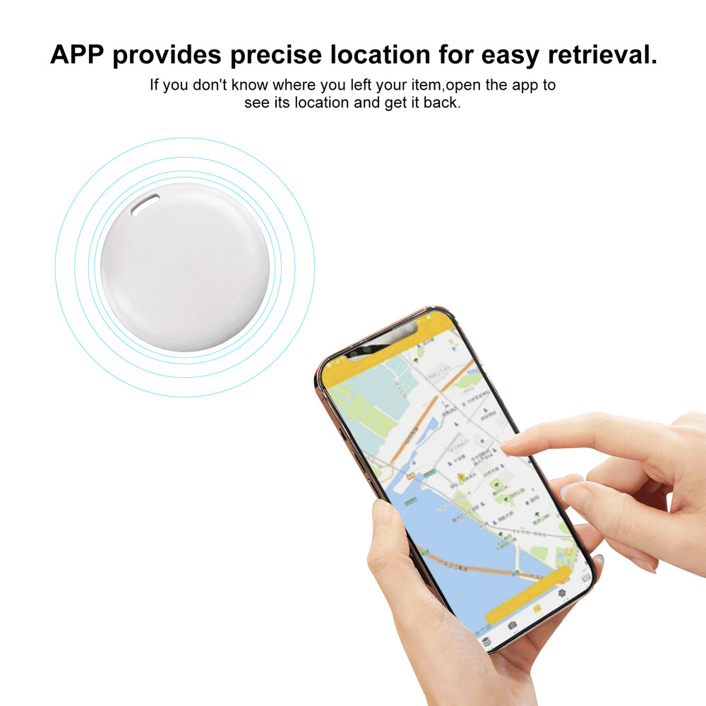 Smart Bluetooth Tracker Tag for iPhone only– Key Finder, Wallet Locator, Pet Tag