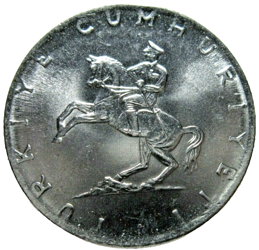 TURKEY.  5  LIRA,  1977.  UNCIRCULATED.