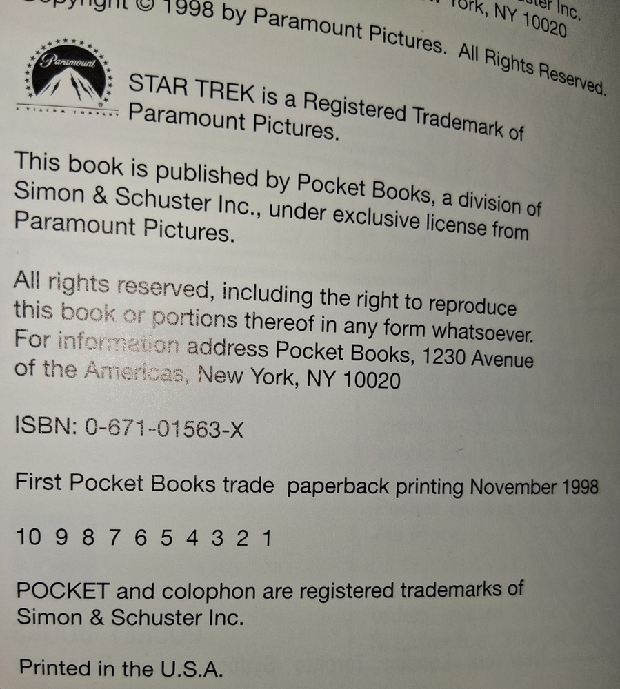 Star Trek Deep Space Nine Technical Manual 1st Ed. 1st Pub Ex.