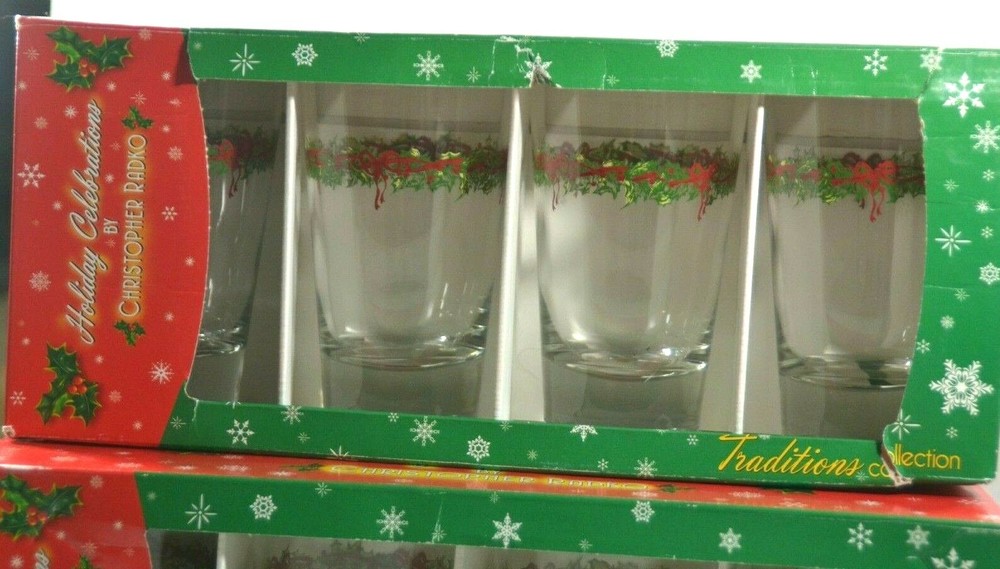 Christopher Radko Holiday Celebration Cooler Glassware 15.5oz