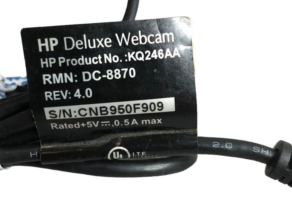 HP Deluxe Webcam KQ246AA Camera Clip-on
