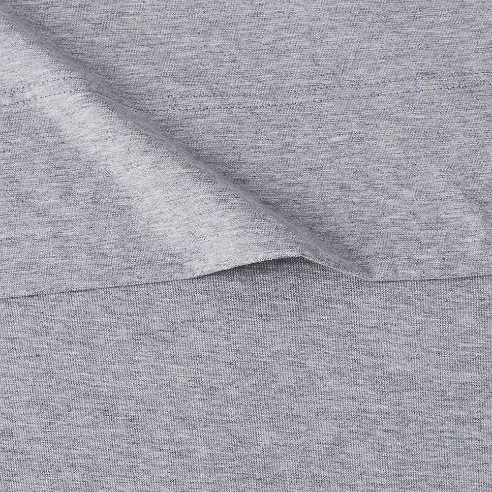 4 Piece Bed Sheets Set, 100% Cotton Jersey, Includes Super Soft, Flat and Fitted