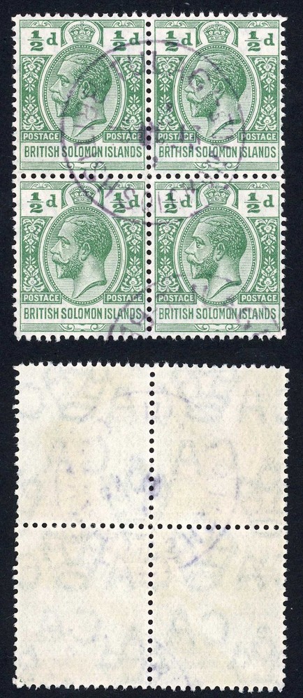 Solomon Is SG18 1/2d Postage Postage CDS Block