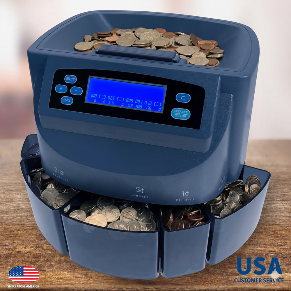Commercial Coin Counter, Sorter, and Wrapper
