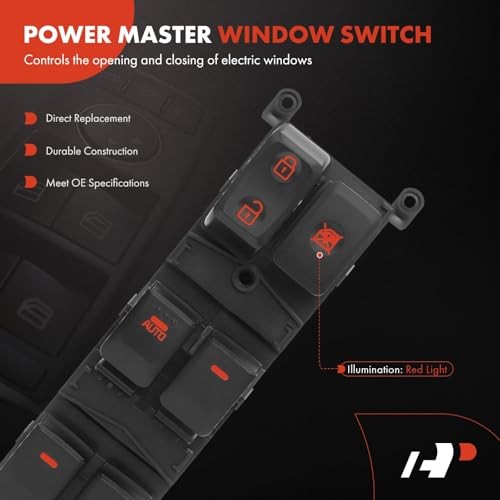 - Front Left Driver Side - Master Power Window Switch - Compatible with Kia