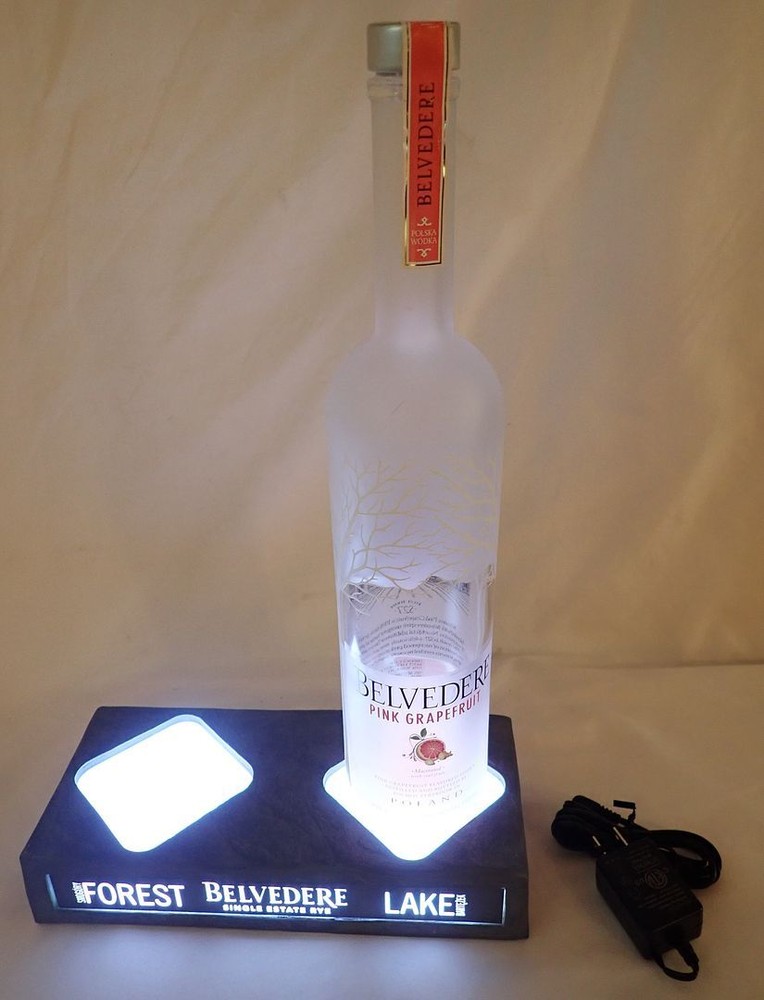 New Barware BELVEDERE VODKA LIGHT UP BOTTLE GLORIFIER Forest Lake