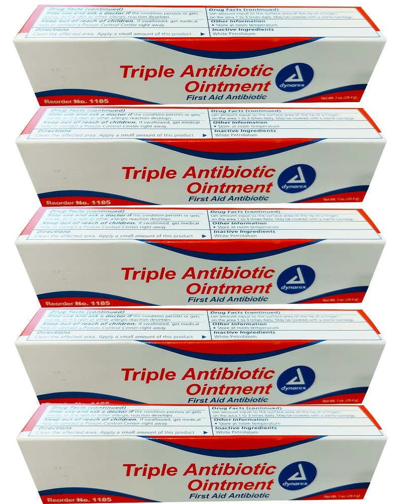 Triple Antibiotic Ointment 1185 Dynarex 3,5,12 boxes