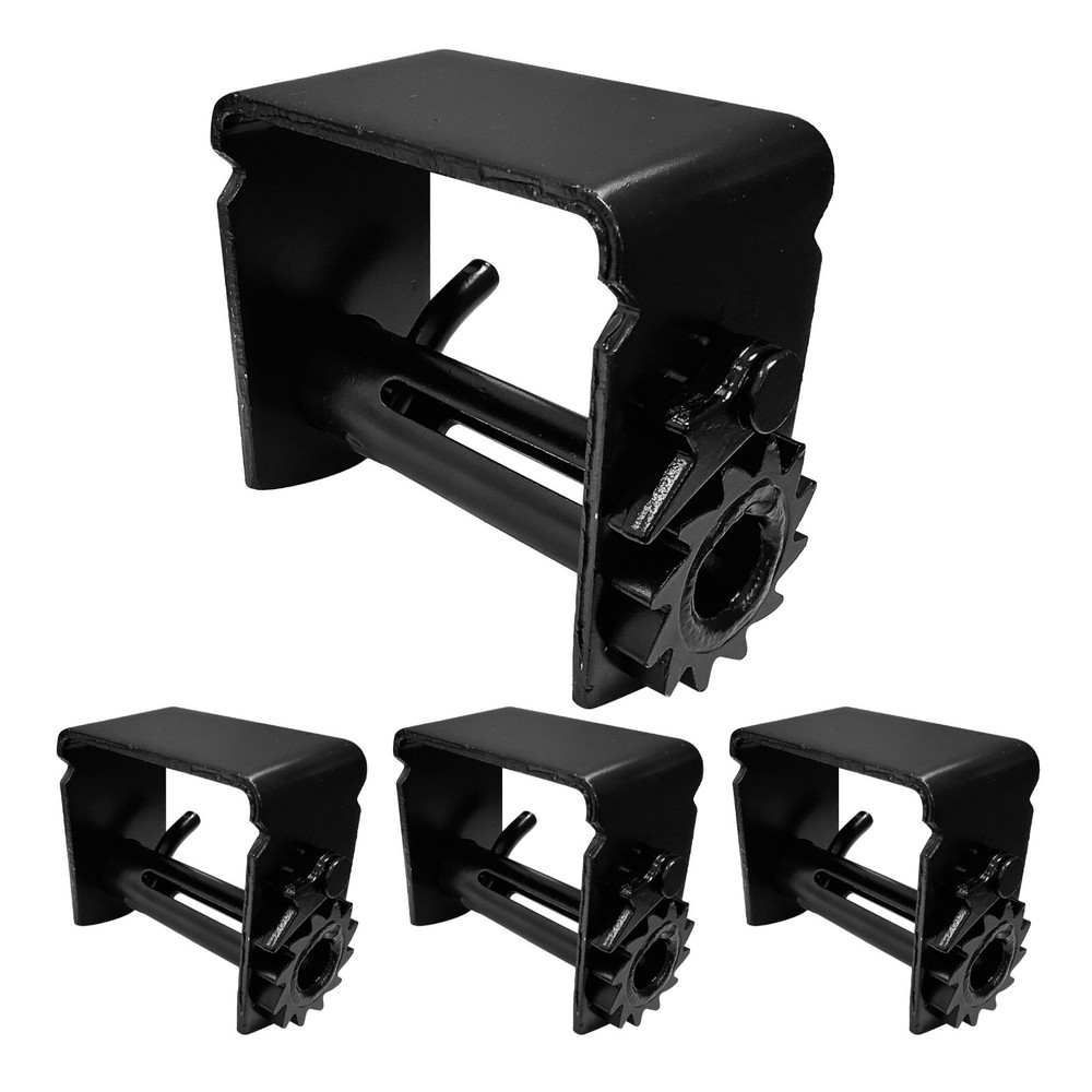 4 Pack Combination Sliding Winch Flatbed Trailer Winch for 2"- 4" Winch Strap