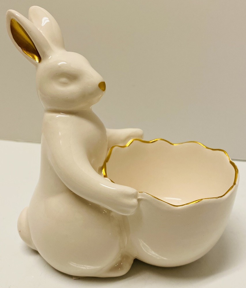 Yankee Candle Tealight Holder Bunny Easter Egg Damaged See Description