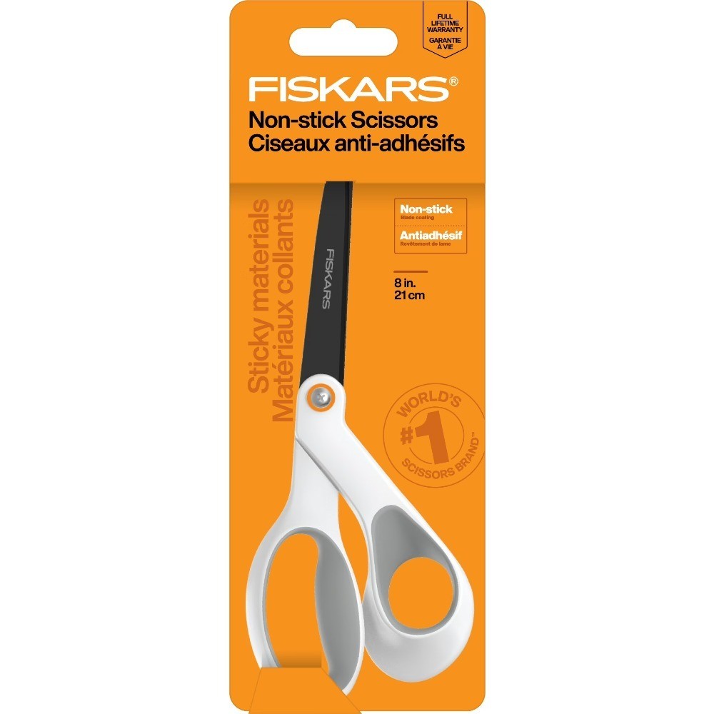 Non-Stick Titanium Kitchen Scissors with Soft Grip Orange Grey Multipurpose